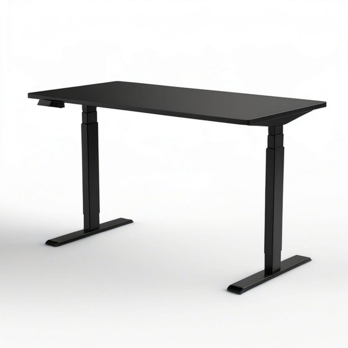 Höhenverstellbarer Schreibtisch 120 x 60 cm, Schwarz, Höhe 72–120 cm