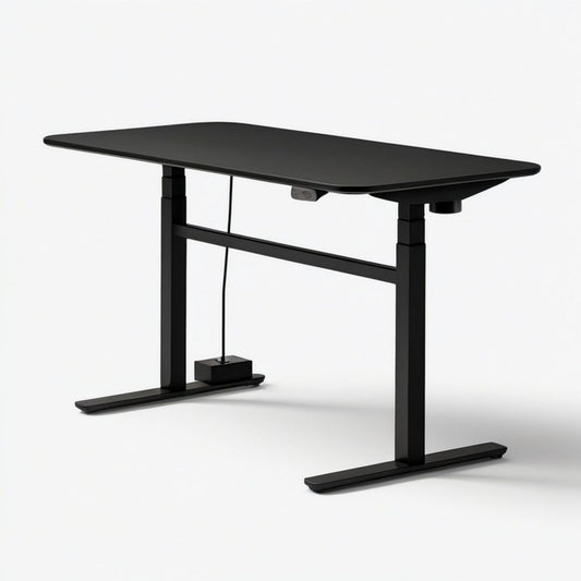 Elektrisch höhenverstellbarer Schreibtisch, Schwarz, 120 x 60 x 72–118 cm