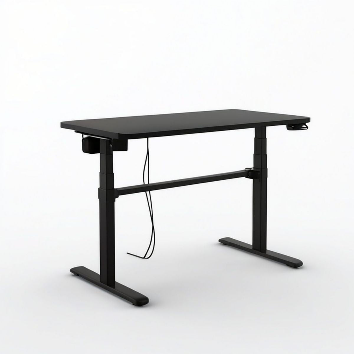 Elektrisch höhenverstellbarer Schreibtisch, 120 x 60 cm, Schwarz