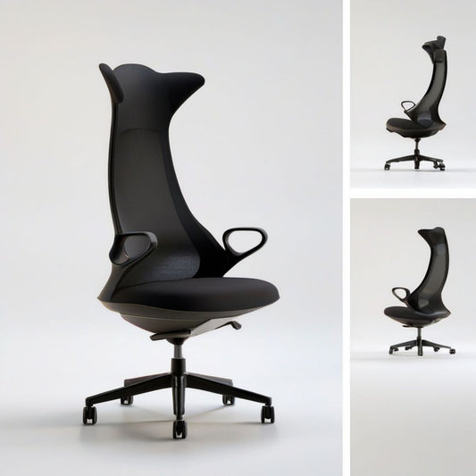 Ergonomischer Bürodrehstuhl Schwarz 68 x 68 x 118–128 cm